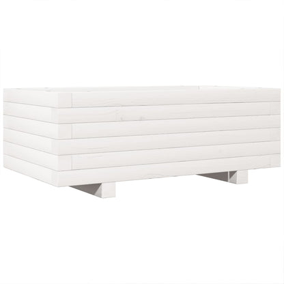 vidaXL Pflanzkübel Weiß 70x40x26,5 cm Massivholz Kiefer