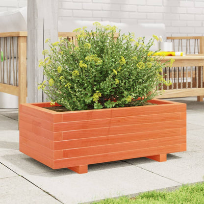 vidaXL Jardinière marron miel 70x40x26,5 cm en pin massif