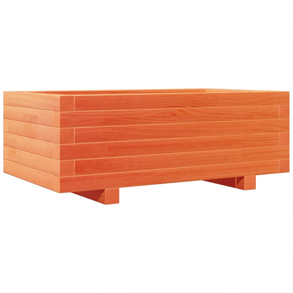 vidaXL Jardinière marron miel 70x40x26,5 cm en pin massif