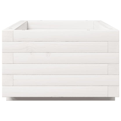 vidaXL Pflanzkübel Weiß 90x40x26,5 cm Massivholz Kiefer