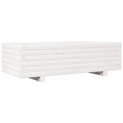 vidaXL Pflanzkübel Weiß 90x40x26,5 cm Massivholz Kiefer