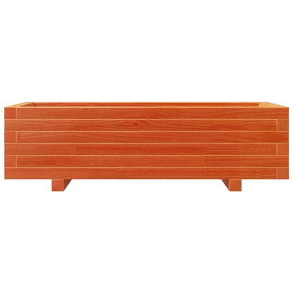 vidaXL Pflanzkübel Wachsbraun 90x40x26,5 cm Massivholz Kiefer