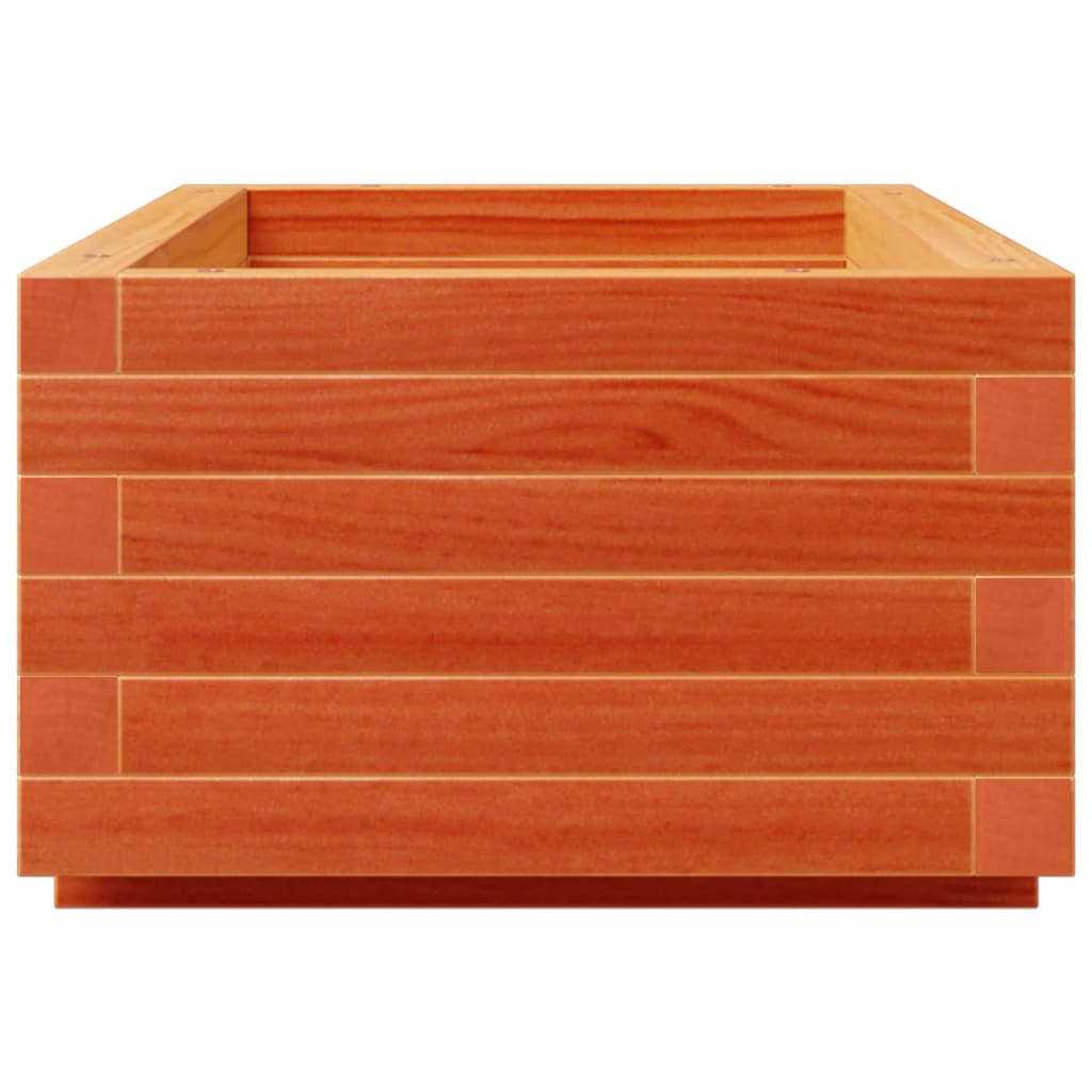 vidaXL Pflanzkübel Wachsbraun 90x40x26,5 cm Massivholz Kiefer