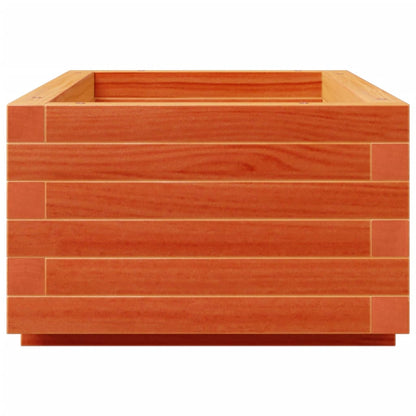 vidaXL Pflanzkübel Wachsbraun 90x40x26,5 cm Massivholz Kiefer