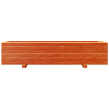vidaXL Pflanzkübel Wachsbraun 110x40x26,5 cm Massivholz Kiefer