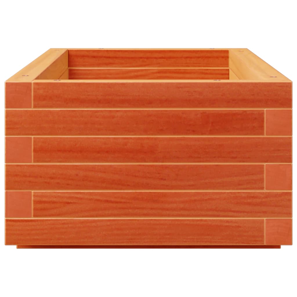 vidaXL Pflanzkübel Wachsbraun 110x40x26,5 cm Massivholz Kiefer
