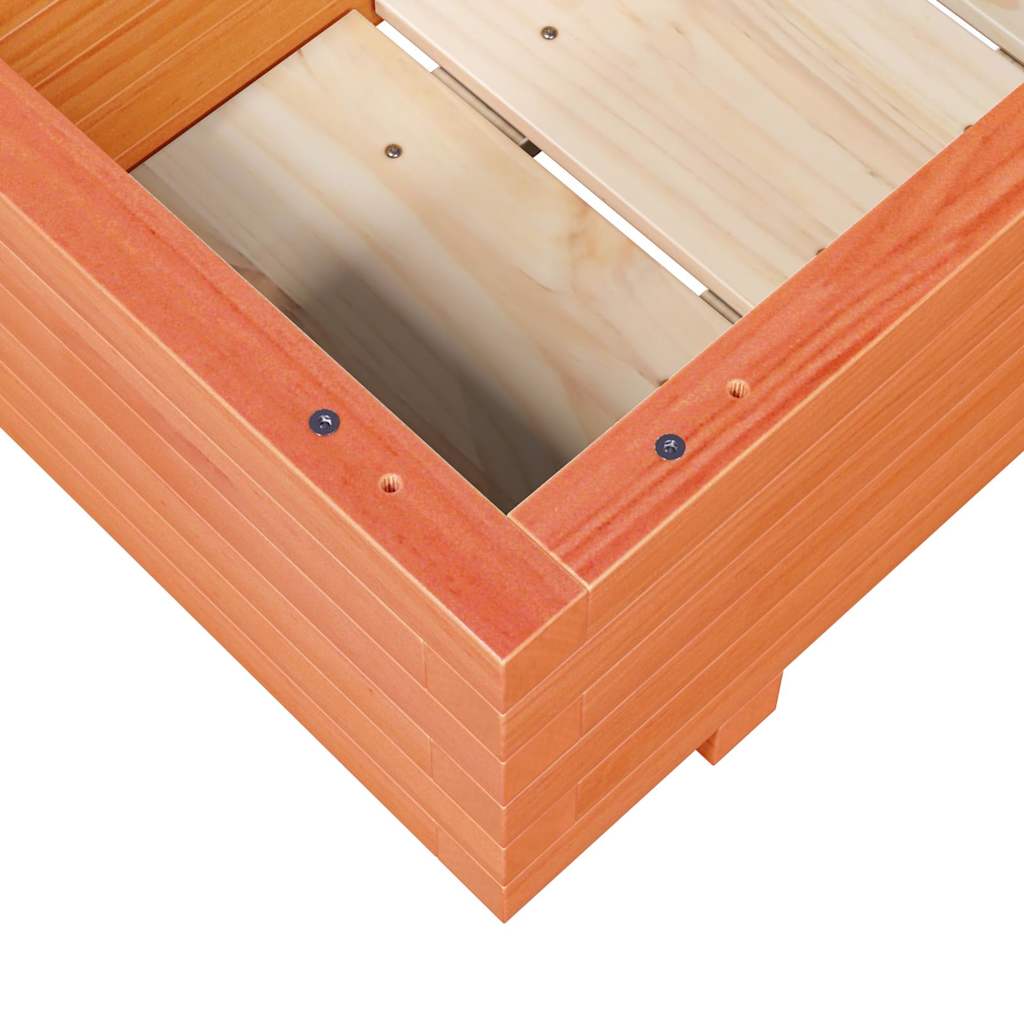 vidaXL Pflanzkübel Wachsbraun 110x40x26,5 cm Massivholz Kiefer