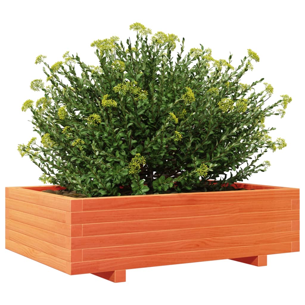 vidaXL Jardinière Bois de Pin Massif Marron Miel 90x60x26,5 cm