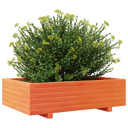 vidaXL Jardinière Bois de Pin Massif Marron Miel 90x60x26,5 cm