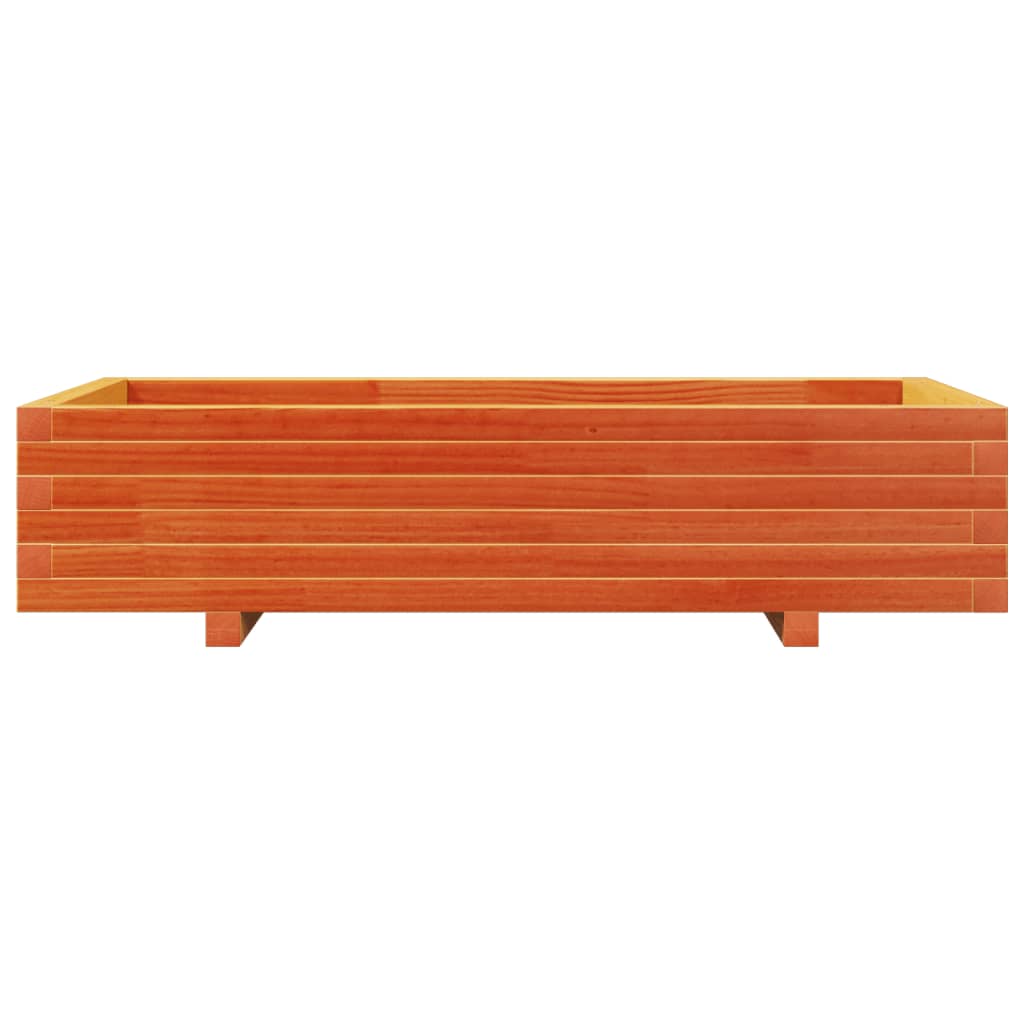 vidaXL Pflanzkübel Wachsbraun 110x60x26,5 cm Massivholz Kiefer