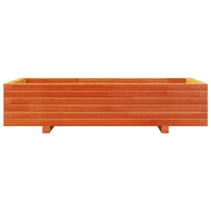 vidaXL Pflanzkübel Wachsbraun 110x60x26,5 cm Massivholz Kiefer