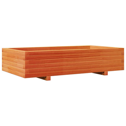 vidaXL Pflanzkübel Wachsbraun 110x60x26,5 cm Massivholz Kiefer