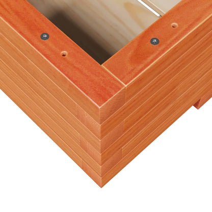 vidaXL Pflanzkübel Wachsbraun 110x60x26,5 cm Massivholz Kiefer
