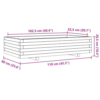 vidaXL Pflanzkübel 110x60x26,5 cm Kiefernholz Imprägniert