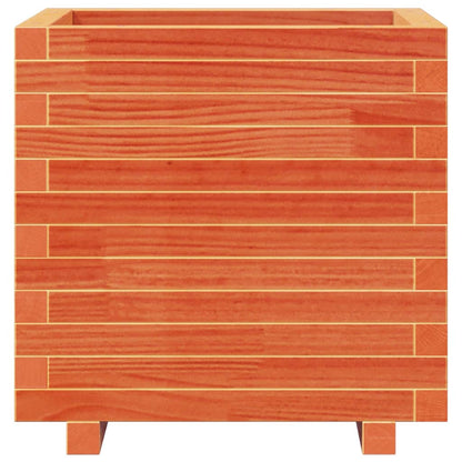 vidaXL Pflanzkübel Wachsbraun 50x50x49,5 cm Massivholz Kiefer