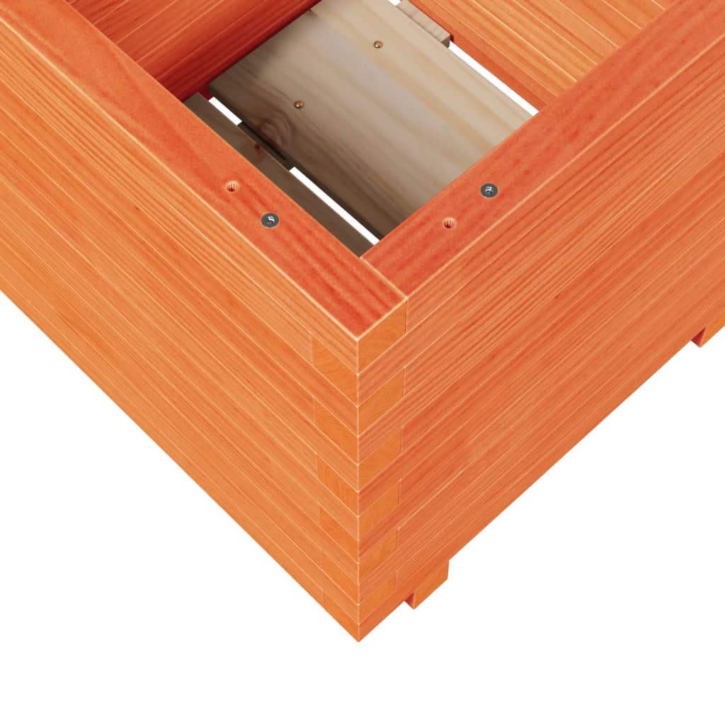 vidaXL Pflanzkübel Wachsbraun 50x50x49,5 cm Massivholz Kiefer