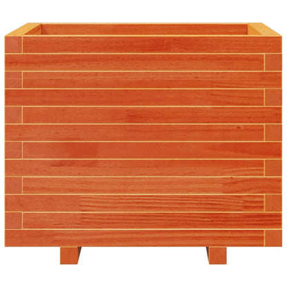 vidaXL Pflanzkübel Wachsbraun 60x60x49,5 cm Massivholz Kiefer
