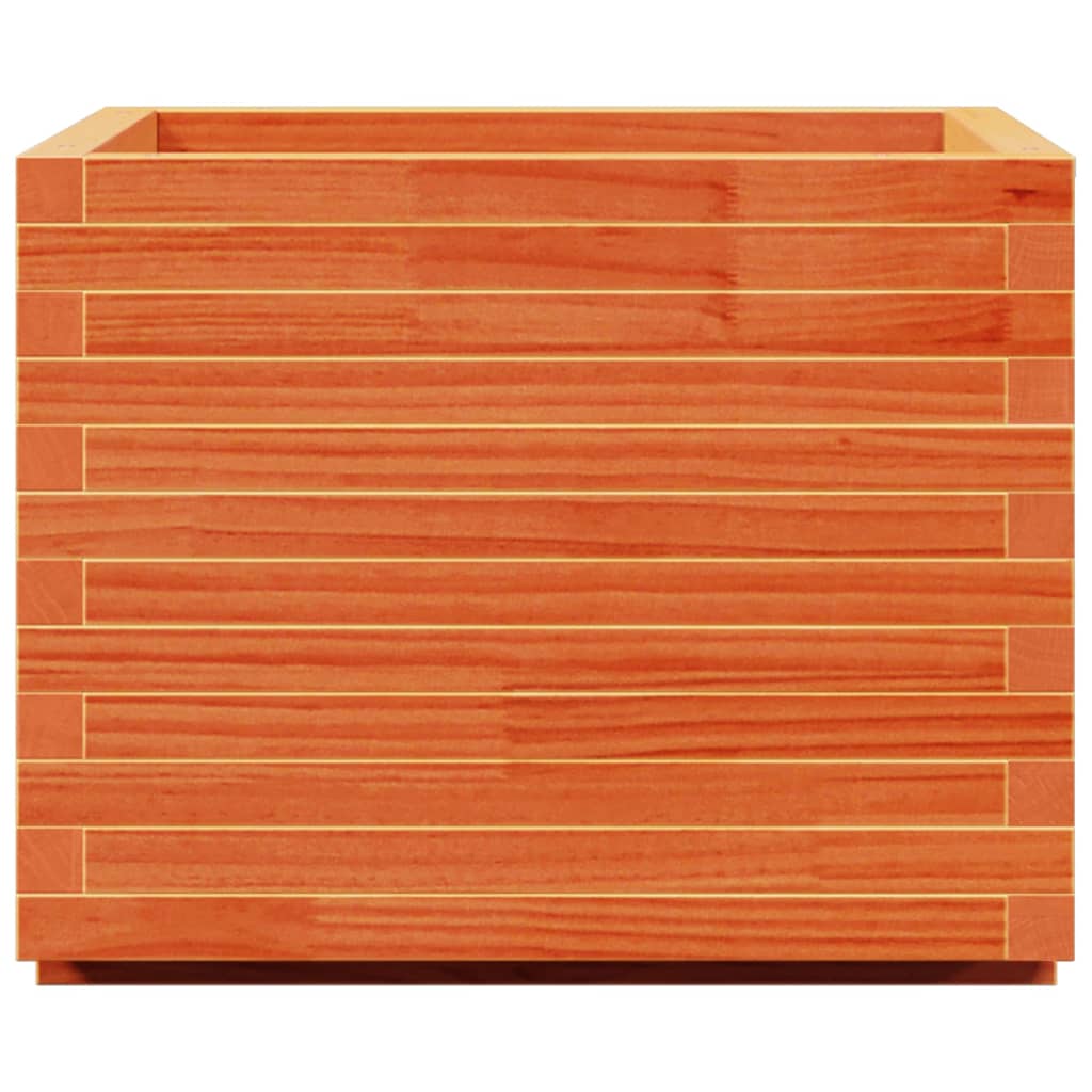 vidaXL Pflanzkübel Wachsbraun 60x60x49,5 cm Massivholz Kiefer