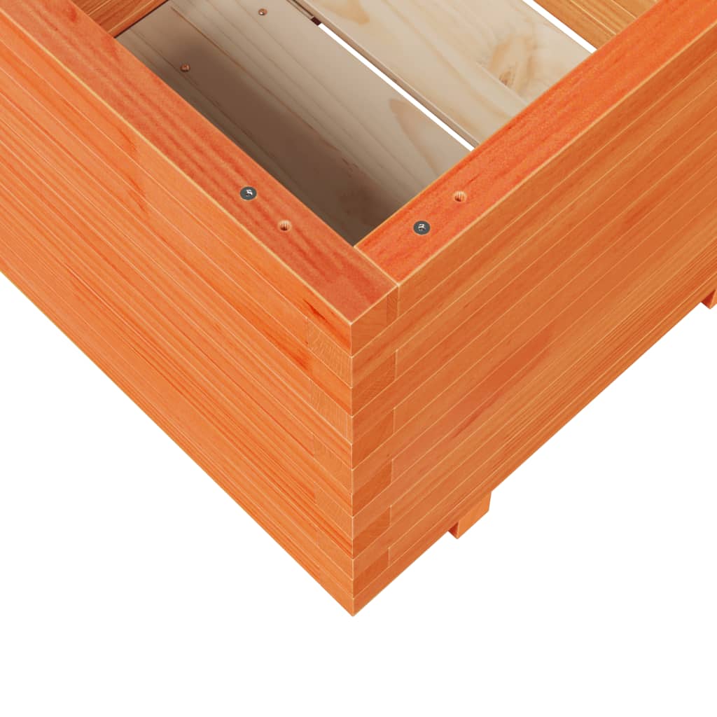 vidaXL Pflanzkübel Wachsbraun 60x60x49,5 cm Massivholz Kiefer