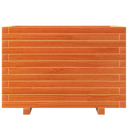 vidaXL Pflanzkübel Wachsbraun 70x40x49,5 cm Massivholz Kiefer