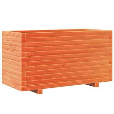 vidaXL Pflanzkübel Wachsbraun 90x40x49,5 cm Massivholz Kiefer