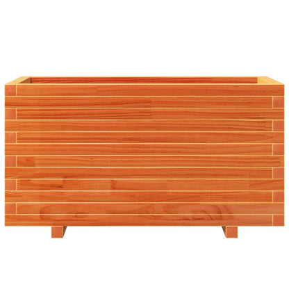 vidaXL Pflanzkübel Wachsbraun 90x40x49,5 cm Massivholz Kiefer