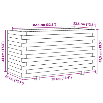 vidaXL Pflanzkübel 90x40x49,5 cm Massivholz Douglasie