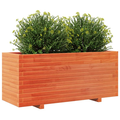 vidaXL Pflanzkübel Wachsbraun 110x40x49,5 cm Massivholz Kiefer