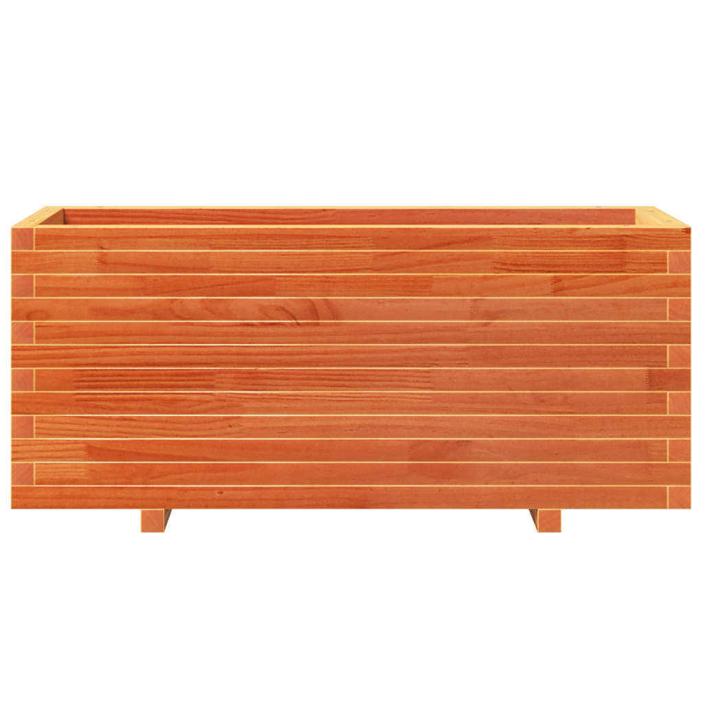 vidaXL Pflanzkübel Wachsbraun 110x40x49,5 cm Massivholz Kiefer