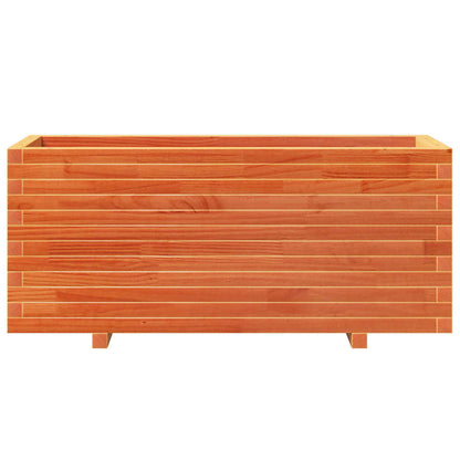 vidaXL Pflanzkübel Wachsbraun 110x40x49,5 cm Massivholz Kiefer