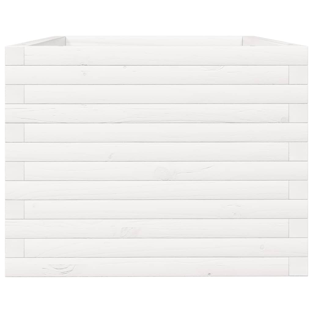 vidaXL Pflanzkübel Weiß 90x60x49,5 cm Massivholz Kiefer
