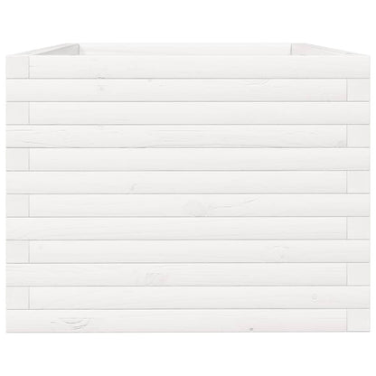 vidaXL Pflanzkübel Weiß 90x60x49,5 cm Massivholz Kiefer