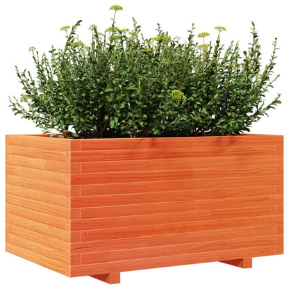 vidaXL Pflanzkübel Wachsbraun 90x60x49,5 cm Massivholz Kiefer