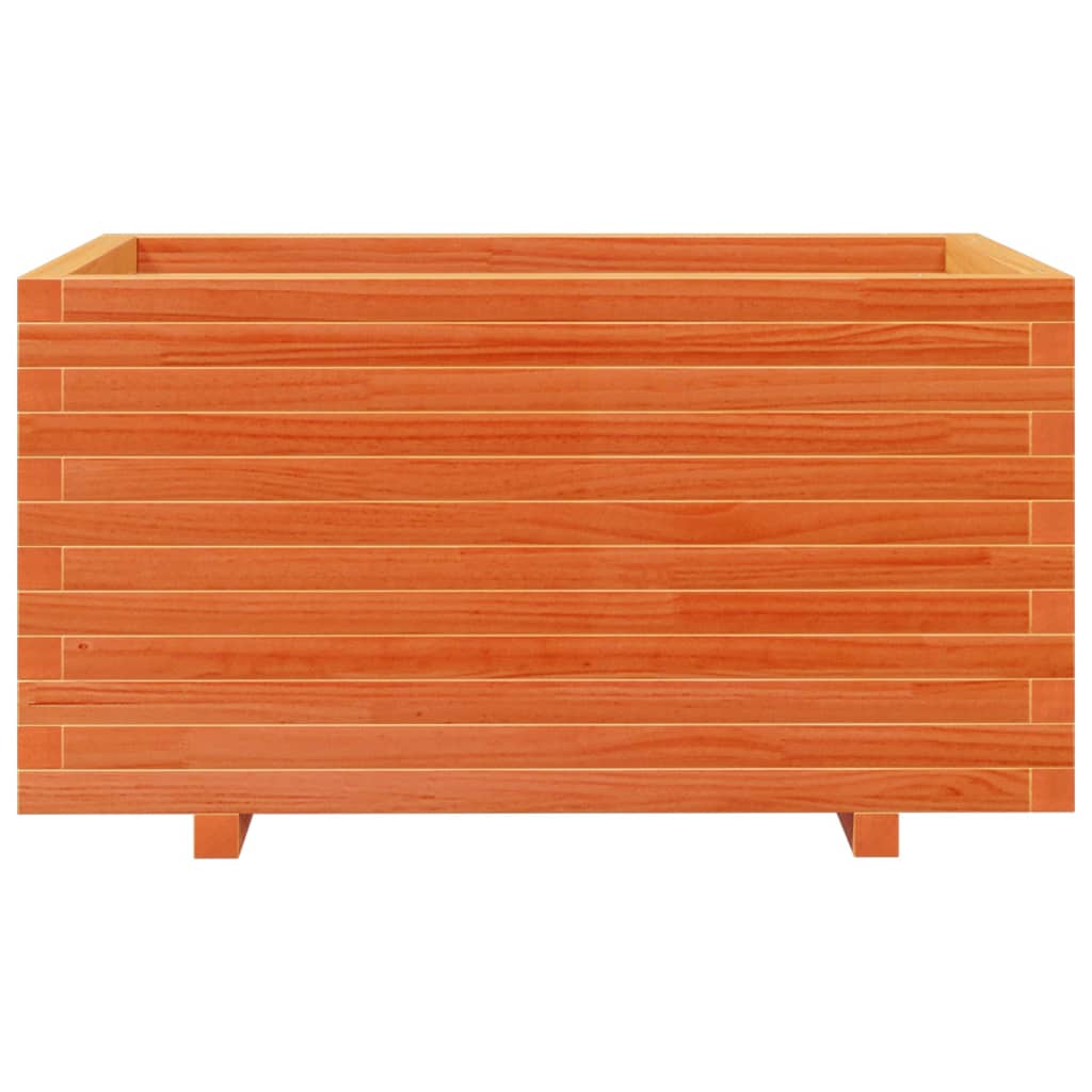 vidaXL Pflanzkübel Wachsbraun 90x60x49,5 cm Massivholz Kiefer
