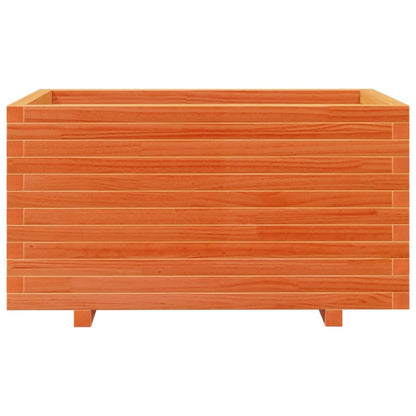 vidaXL Pflanzkübel Wachsbraun 90x60x49,5 cm Massivholz Kiefer