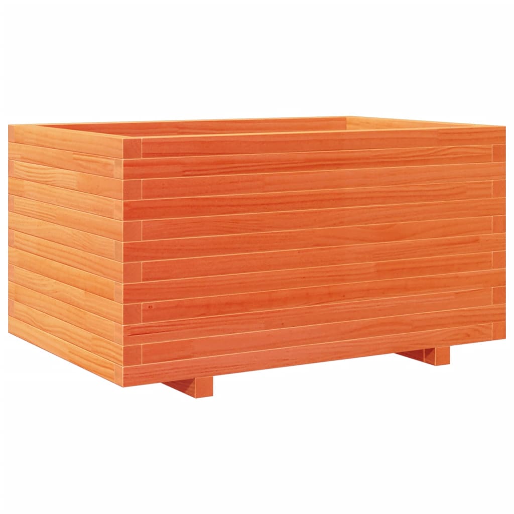 vidaXL Pflanzkübel Wachsbraun 90x60x49,5 cm Massivholz Kiefer