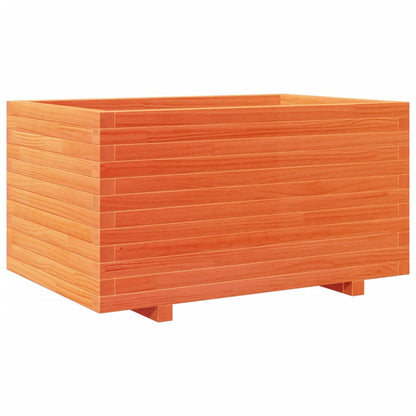 vidaXL Pflanzkübel Wachsbraun 90x60x49,5 cm Massivholz Kiefer