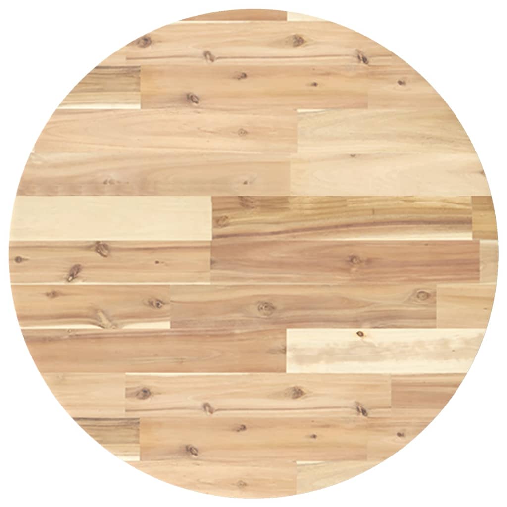 vidaXL Plateau de table rond Ø60x2 cm en bois d'acacia massif