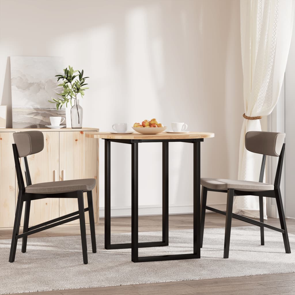 vidaXL Tischplatte Rund Ø80x2 cm Massivholz Akazie