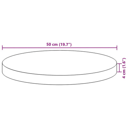 vidaXL Tischplatte Rund Ø50x4 cm Massivholz Akazie