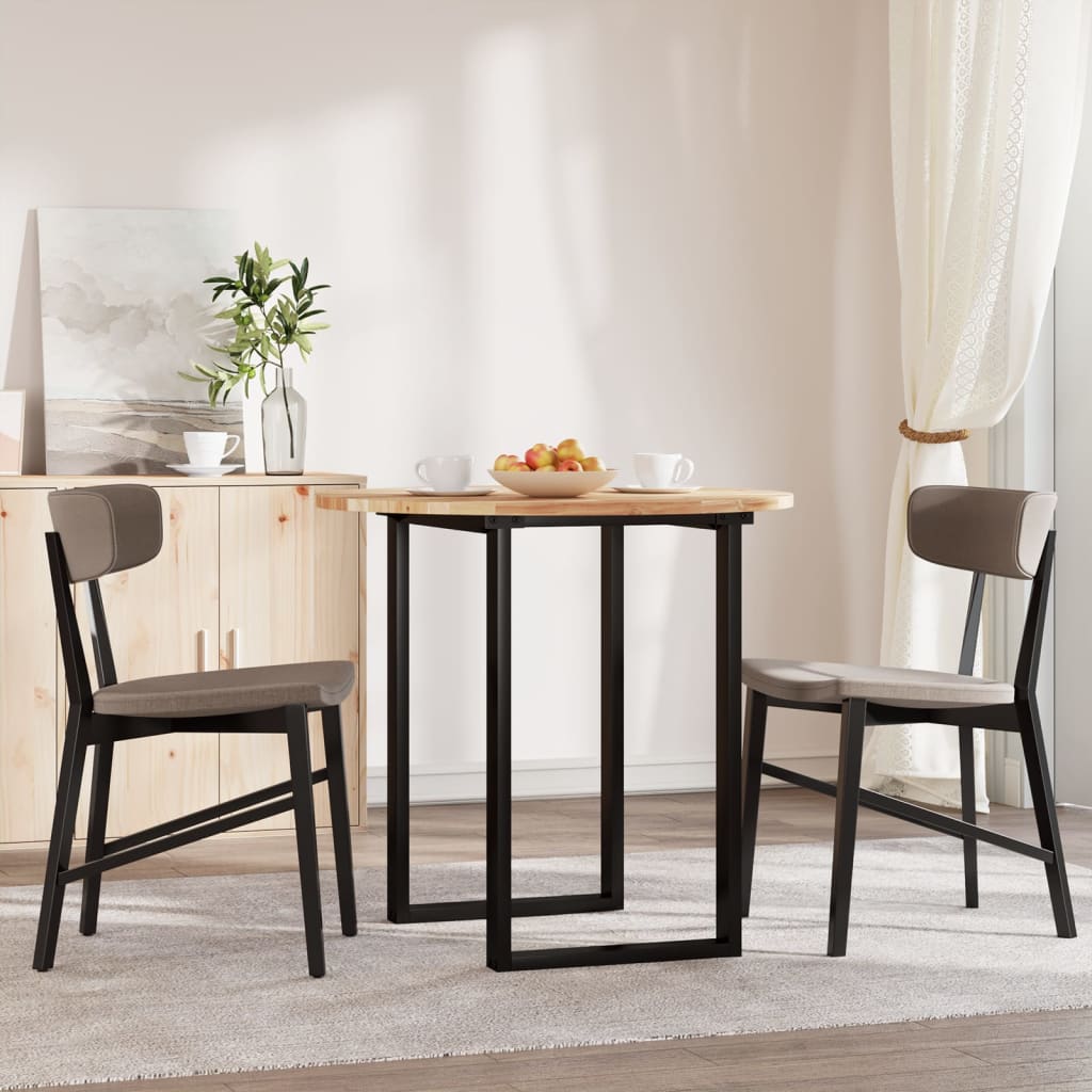 vidaXL Tischplatte Rund Ø80x2 cm Massivholz Akazie