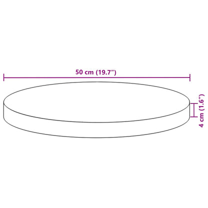 vidaXL Tischplatte Rund Ø50x4 cm Massivholz Akazie