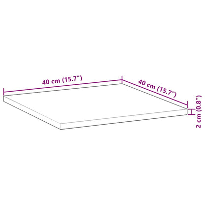 vidaXL Tischplatte Quadratisch 40x40x2 cm Massivholz Akazie