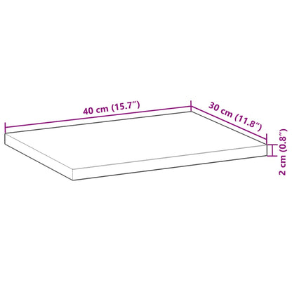 vidaXL Tischplatte 40x30x2 cm Rechteckig Massivholz Akazie