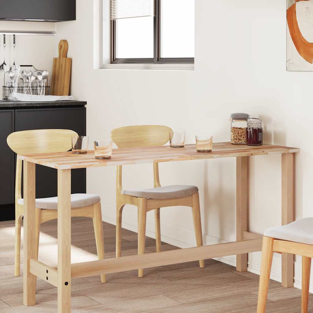 vidaXL Tischplatte Rechteckig 140x60x2 cm Massivholz Akazie