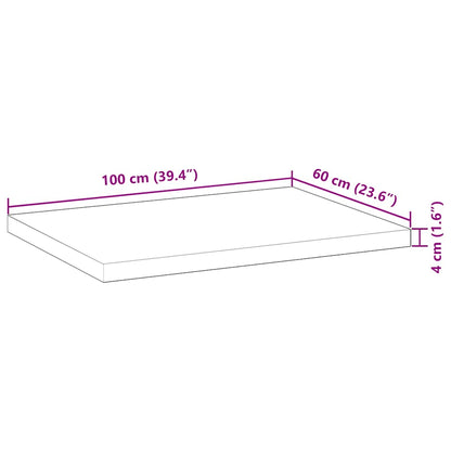 vidaXL Tischplatte Rechteckig 100x60x4 cm Massivholz Akazie
