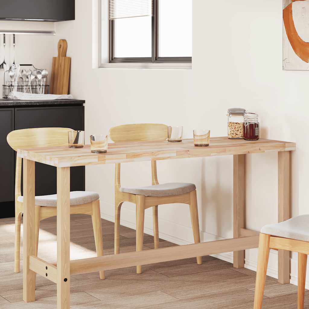 vidaXL Tischplatte Rechteckig 140x60x4 cm Massivholz Akazie