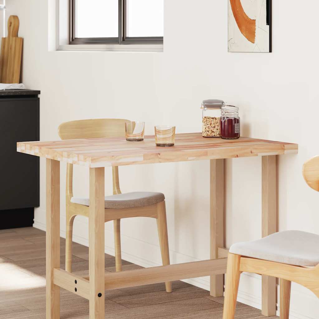 vidaXL Tischplatte Rechteckig 80x70x4 cm Massivholz Akazie