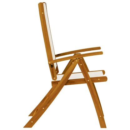 vidaXL Chaises de jardin 2 pcs Pliables Bois d'acacia massif et textilène