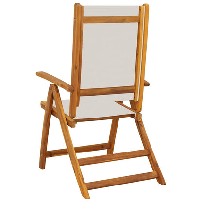 vidaXL Chaises de jardin 2 pcs Pliables Bois d'acacia massif et textilène